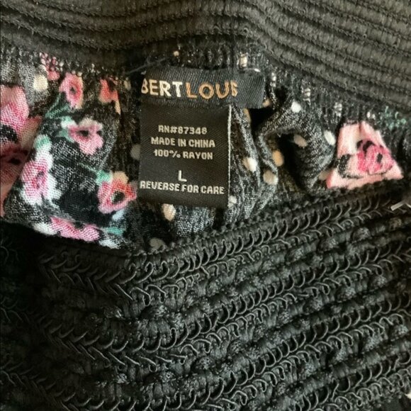 Gorgeous Robert Louis High-waisted Floral Polka Dot Lace palazzo style pants L - Picture 5 of 5